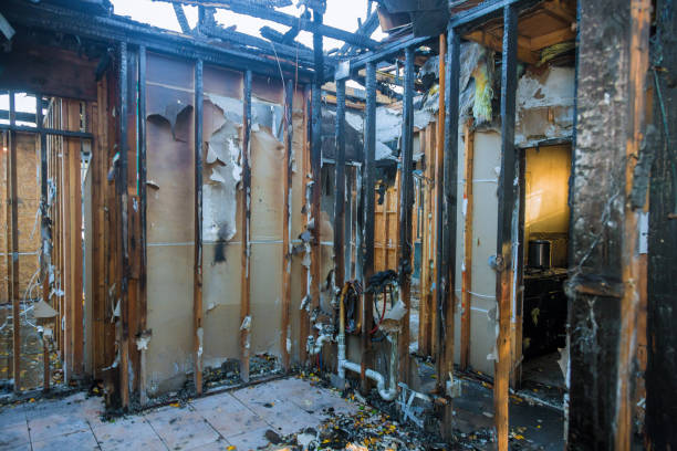 Professional Fire Damage Restoration technician working in Silver Lake, NJ